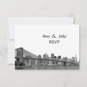 Paysage urbain de NYC Pont de Bklyn Gravé #2H RSVP