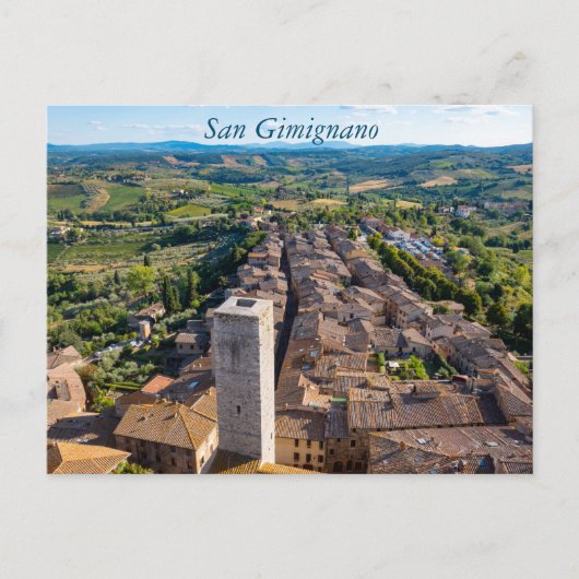 Paysage urbain de San Gimignano, carte postale de (Devant)