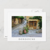 Paysage urbain en Dordogne carte postale blanche (Devant / Derrière)