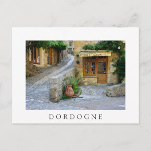 Paysage urbain en Dordogne carte postale blanche
