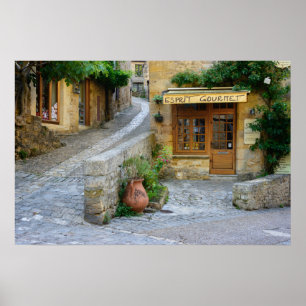 Paysage urbain en Dordogne, France affiche