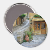 Paysage urbain en Dordogne, France aimant rond (Recto/Verso)