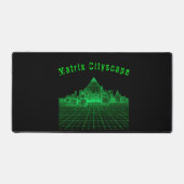 Paysage urbain Matrix Néon Vert Système Cyberpunk (Recto)
