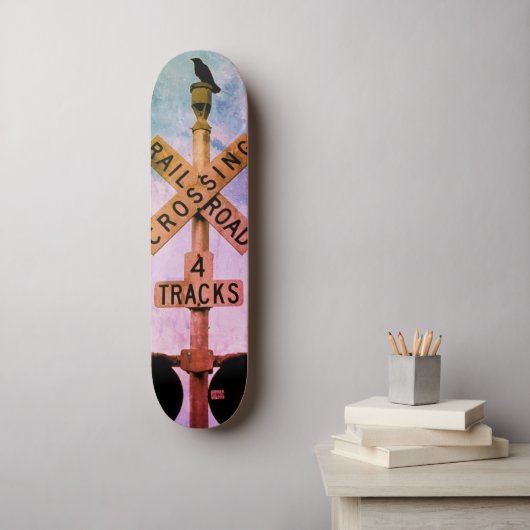 Paysage urbain rustique en attente de skateboard 2 (Art mural)