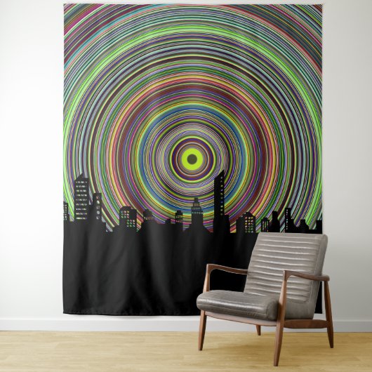 Paysage urbain  Tapisserie (En situation)