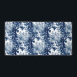 Paysage vintage du chalet Toile-Bleu & Blanc<br><div class="desc">Paysage vintage classique toile de jouy motif avec chalet et pont rustique dans une clairière encadrée par un bosquet d'arbres dans les tons clairs et bleu foncé sur arrière - plan blanc. Le motif est transparent et peut être mis à niveau vers le haut ou vers le bas.</div>