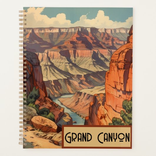 Paysage vintage du Grand Canyon dans le Sud-Ouest (Devant)