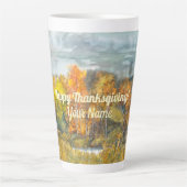 Paysages automnaux aquarelle Latte Mug (Devant)
