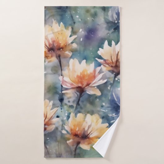 Paysages avec fleurs (Serviette de bain)