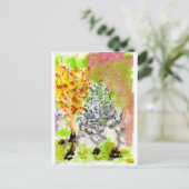 Paysages colorés d'aquarelle carte postale (Debout devant)