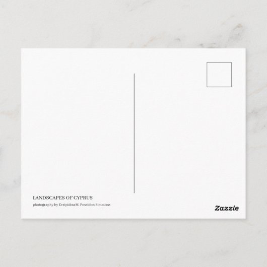 Paysages de Chypre carte postale (Dos)