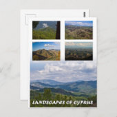 Paysages de Chypre carte postale (Devant / Derrière)