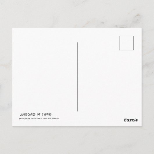 Paysages de Chypre carte postale (Dos)