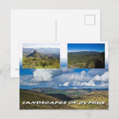 Paysages de Chypre carte postale (Devant / Derrière)