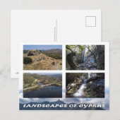 Paysages de Chypre carte postale (Devant / Derrière)
