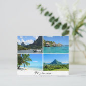 Paysages de Moorea collage texte carte postale (Debout devant)