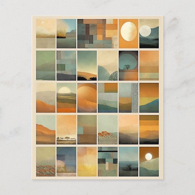 Paysages Miniatures Découpage Papier Scrapbooking (Devant)