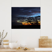 Paysages : Poster en silhouette du coucher de sole (Cuisine)