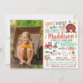 Paysan de l'aquarelle Invitation d'anniversaire av (Devant)