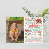 Paysan de l'aquarelle Invitation d'anniversaire av (Debout devant)