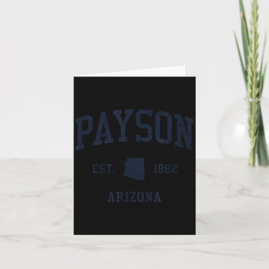 Payson Az Jn1 Vintage Athletic Blue Design Kaart (Voorkant)