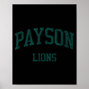 Payson middelbare school hs payson ut vintage spor poster