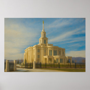 Payson Utah Tempel Schildering™ LDS Muurkunst Post Poster
