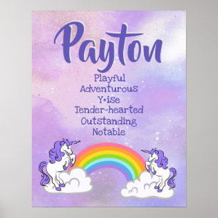 Payton Name Poster