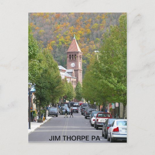 pb030803_main_street2, JIM THORPE PA Briefkaart (Voorkant)