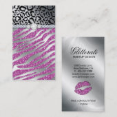 PB de zèbre de parties scintillantes de carte de (Devant / Derrière)