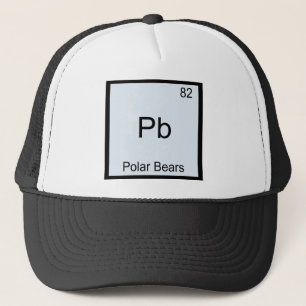 Pb - Ijsberen Leuke Scheikunde Element Symbool Trucker Pet