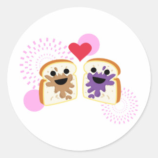 PB & J Love Ronde Sticker