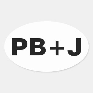 PB+J OVALE STICKER