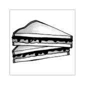 PB&J Peanut Butter en Jelly PBJ Sandwich Stamp Rubberstempel (Afrduk)