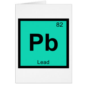 Pb - Lood Chemie Periodiek Systeem Symbool Element