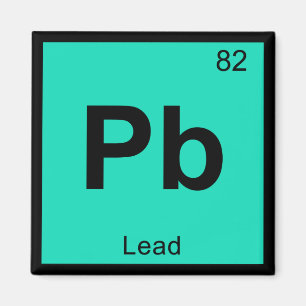 Pb - Lood Chemie Periodiek Systeem Symbool Element Magneet