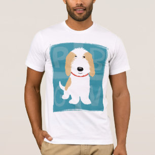 PBGV Cute Cartoon Oranje & White Dog T-Shirt