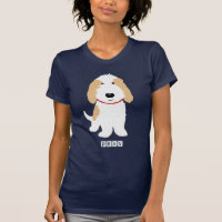 PBGV Cute Cartoon Oranje & White Dog T-Shirt