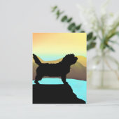 PBGV Dog door het Zee Briefkaart (Staand voorkant)