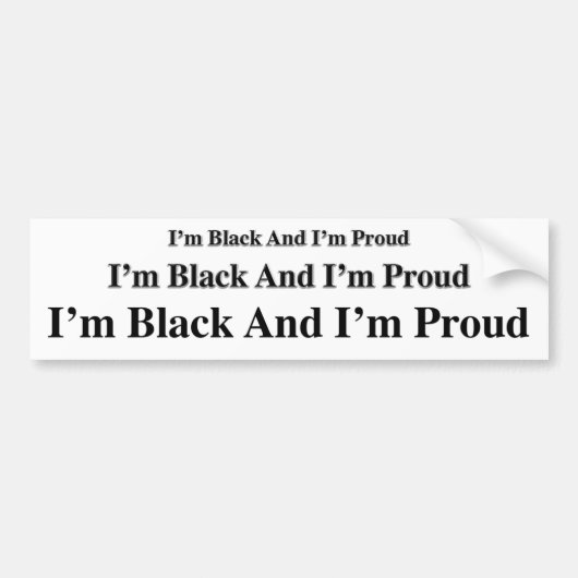 PBI - Black en Proud Bumpersticker (Voorkant)