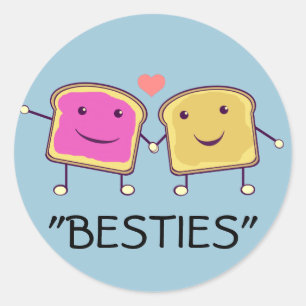 PBJ Besties Ronde Sticker