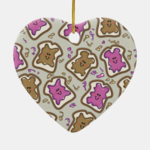 PBJ Sandwich Keramisch Ornament