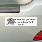 pblast1, als u dit kunt lezen bent u te dicht.. bumpersticker (Op auto)
