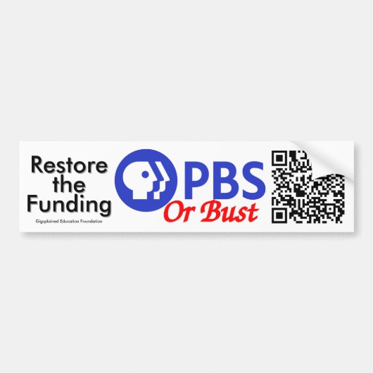 PBS of Bust Bumpersticker (Voorkant)