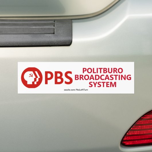 PBS Politburo Broadcasting System Bumpersticker (Op auto)