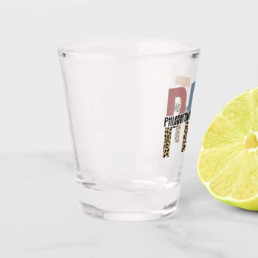 PBT Phlebotomie Technicus Leopard Print Shot Glas (Links)