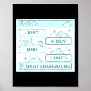 Pc Computer Gozerd Nerd Coole Gamer Jongen Die Ska Poster