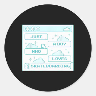 Pc Computer Gozerd Nerd Coole Gamer Jongen Die Ska Ronde Sticker