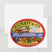 PC Flett & Cos. Apple & Gooseberry Jam Briefkaart (Voorkant / Achterkant)