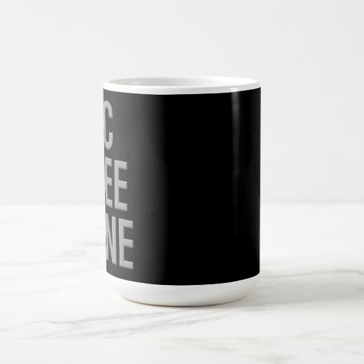 PC Free Zone black morphing mug (Centre)